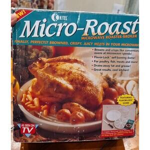 Vintage K-Tel Micro-Roast Microwave Roaster Broiler As Seen on TV 1996